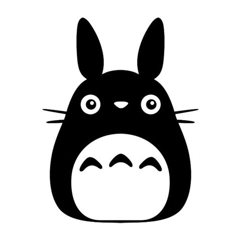 13 * 17.2 CM Chu Boby Decoration Funny Car Stickers Totoro Cartoon Cat Sticker Black / Silver C4-0863 (China (Mainland)) Totoro Svg Free, Totoro Black And White, Totoro Outline, Totoro Stickers, Drawing Sticker, Arte Do Kawaii, Idee Cricut, Black And White Stickers, Black Stickers