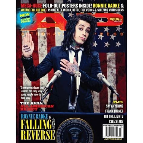 ronnie radke | Tumblr ❤ liked on Polyvore featuring fir, accessories, falling in reverse and ronnie radke Lima Ohio, Escape The Fate, Ronnie Radke, Blogging Quotes, Sleeping With Sirens, Falling In Reverse, Old Music, Funny Tattoos, Music Magazines