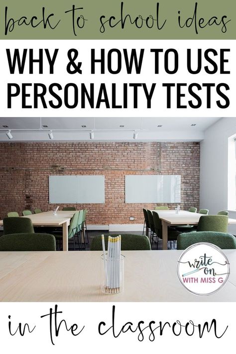 Why & how to use personality tests in the classroom. How to get to know your students, build class community, promote growth mindset & social-emotional learning, spark powerful discussions, and MORE with a personality test. | Back to school ideas | Back to school lessons | High school icebreakers | Get-to-know-you activities | 21st Century Classroom Design, Middle School English Classroom, Class Community, High School English Lessons, School Icebreakers, Back To School Ideas, Creative Lesson Plans, Teaching High School English, Personality Tests