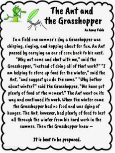 The Ant and the Grasshopper Aesop's Fables For Kids, The Ant And The Grasshopper, Aesop Fables, Stories With Moral Lessons, Fables For Kids, English Moral Stories, Fable Stories, Short Moral Stories, The Fable