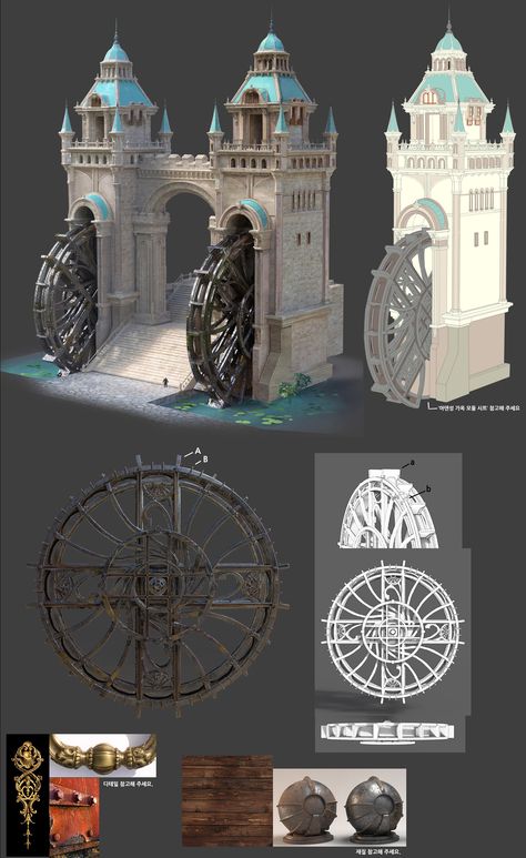 Building Layout Design, Castle Concept Design, Fantasy Architecture Concept Art, Steampunk Castle, Castle Concept Art Interior, Medieval Architecture Concept Art, Steampunk Concept Art, Steampunk Environment, Castle Concept Art