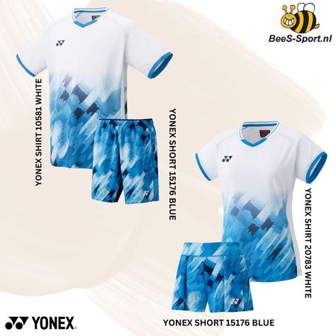 Nieuwe Yonex setjes! 🤍💙 #badminton #yonex #badmintonspecialist #Bees #yonexclothes Badminton Jersey Design, Badminton Uniform, Badminton Jersey, Jersey Design, Badminton, Quick Saves