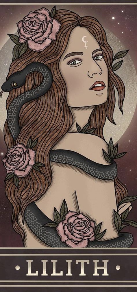 Lilith Mythology Art, Goddess Lilith Aesthetic, Lilith Wallpaper Aesthetic, Lillith Goddess Art, Lilith Art Goddesses, Lilith Goddess Art, Lilith Goddess Aesthetic, Lilith Drawing, Johanna Polle