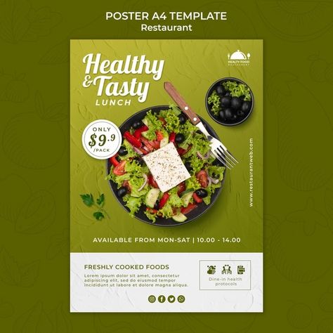 Healthy Food Restaurant, Tasty Healthy Food, Food Advertisement, Summer Night Party, Healthy Restaurant Food, Burger Menu, Restaurant Flyer, Creative Advertising Design, Tasty Healthy