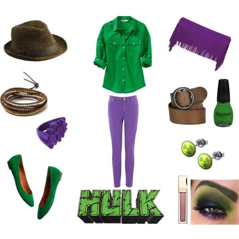 the hulk, created by isabell14 on Polyvore Womens Hulk Costume, Hulk Costume For Women, She Hulk Costume, Hulk Costume, Hulk Party, Marvel Fashion, Diy Costumes Women, Marvel Costumes, Marvel Clothes