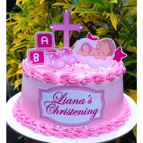 Christening Cake Toppers Girl Printable, Christening Cake Topper Printable, Christening Cakes Girl, Christening Cake Girl, Christening Cake Designs, Baptismal Cake, Baby Christening Cakes, Christening Cake Girls, Baptism Cake Girl