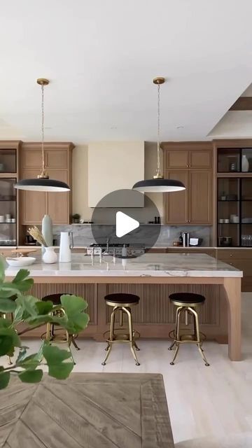 Becki Owens on Instagram: "Saving this kitchen for all its design details.  Love the wood tones and the black glass cabinets. So beautiful!! Design @smithericksondesigns  📹 @mjay.photography" Two Tone Wood Cabinets Kitchen, Becki Owens Kitchen, Black Glass Cabinet, Grilled Food, Glass Cabinets, Maple Kitchen, Becki Owens, Wood Kitchen Cabinets, Wood Tones