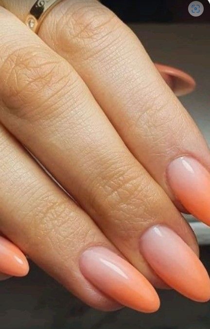 Orange Ombre Nails, Glossy Nails, Nails Orange, Ombré Nails, Nail Logo, Pretty Nail Art Designs, Orange Ombre, Pretty Nail Art, Orange Nails