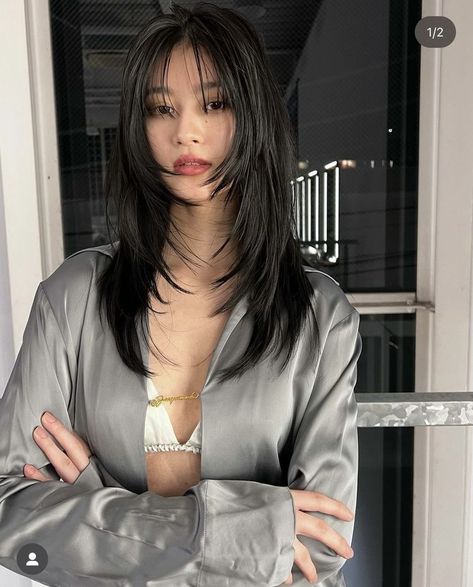 Short Layer Long Hair, Hime Cut Long Hair, Hair Claims, Hime Haircut, Hime Cut, Asian Haircut, Hairstyle Inspo, Hairstyles For Layered Hair, Hair Stylies