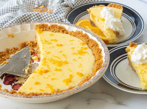 10 Fruity Desserts To Try This Spring – 12 Tomatoes Sour Orange Pie, Orange Desserts, Orange Pie, Yummy Pies, Applesauce Bread, Citrus Desserts, Creamy Pie, Sour Orange, Dessert Pie