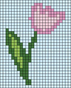 Sunshine Nature, Graph Paper Drawings, Easy Perler Beads Ideas, Graph Crochet, Tulips Art, Easy Pixel Art, Pixel Drawing, Pixel Crochet, Graph Paper Art