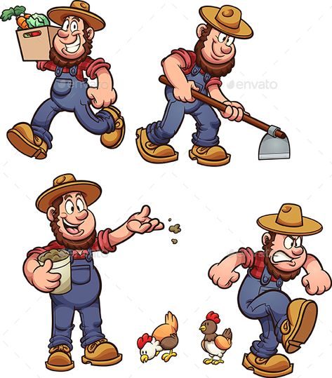 Cartoon Farmer Cartoon Farmer Drawing, Farmer Cartoon Character, Farmer Drawing, Farmer Cartoon, Cartoon Farmer, Farm Cartoon, Farmers Tan, Cool Clipart, Desenho Tom E Jerry