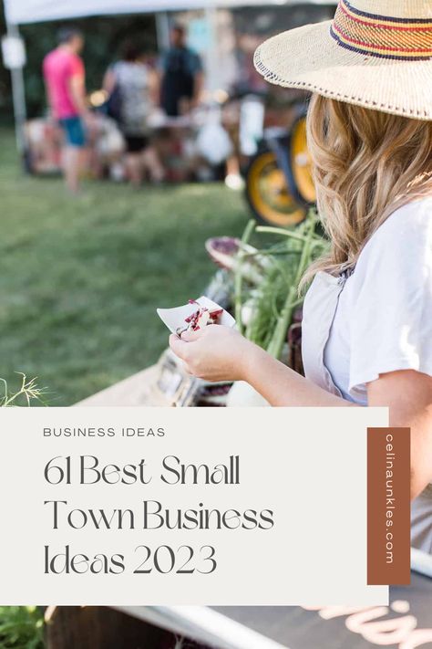 61 Best Small Town Business Ideas 2023 by Celina Unkles | Digital Entrepreneur and Business Strategist | I teach digital entrepreneurs how to start and grow a profitable online business, Small Town Entrepreneurship, Business Ideas for Small Communities, Small Town Startup Ideas, Home-Based Businesses for Small Towns, Small Town Business Success Stories, Local Business Ideas, Small Town Franchise Opportunities, Unique Small Town Businesses, Small Town Business Trends 2023 Reasons To Shop Small Business, Small Town Shops Ideas, Vendor Business Ideas, Small Town Boutique Ideas, Small Shops Ideas, Cottage Business Ideas, Trending Small Business Ideas, Small Town Business Ideas Shops, Most Profitable Small Business