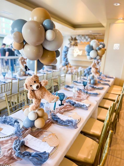 #teddybear #babyshowerdecor #babyshowergiftideas #babyshowerthemes #teddybeartheme Boy Baby Shower Themes Ideas, Baby Boy Bear Shower Theme, Baby Blue Baby Shower Ideas Boys, Baby Shower Theme For Boys, Teddy Bear Baby Shower Theme, October Baby Showers, Baby Boy Bear, Bear Baby Shower Theme, October Baby