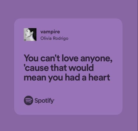 vampire by olvia rodrigo, guts, music lyrics, spotify playlist, vampire aesthetic, olivia rodrigo wallpaper, sour, drivers license, you cant love anyone, cause that would mean you had a heart Aesthetic Olivia Rodrigo Wallpaper, Aesthetic Olivia Rodrigo, Olivia Rodrigo Wallpaper, Olivia Lyrics, Songs That Describe Me, Lyrics Spotify, Vampire Aesthetic, Meaningful Lyrics, Music Quotes Lyrics