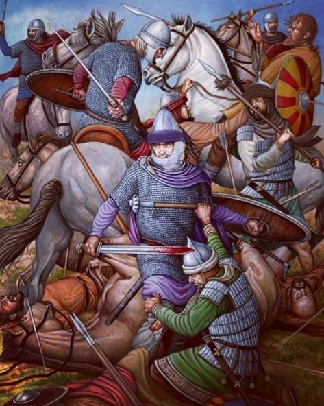 Arab conquest Warriors Illustration, Century Armor, Germanic Tribes, Abstract Expressionist Art, Ancient Warfare, Early Middle Ages, Historical Painting, Byzantine Empire, Medieval Period