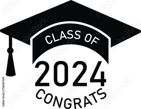 Stock Image: 2024 graduate class icon. Class of 2024 sign. Congrats Graduation lettering symbol. flat style. Class Of 2024 Logo, Graduation Class Of 2024, Graduation 2024 Logo, Class Of 2023 Door Hanger, Congratulations Graduate 2024 Logo, 2024 Sign, Class Of 2025 Sticker, Graduation Garland Logo 2024, Senior Poster