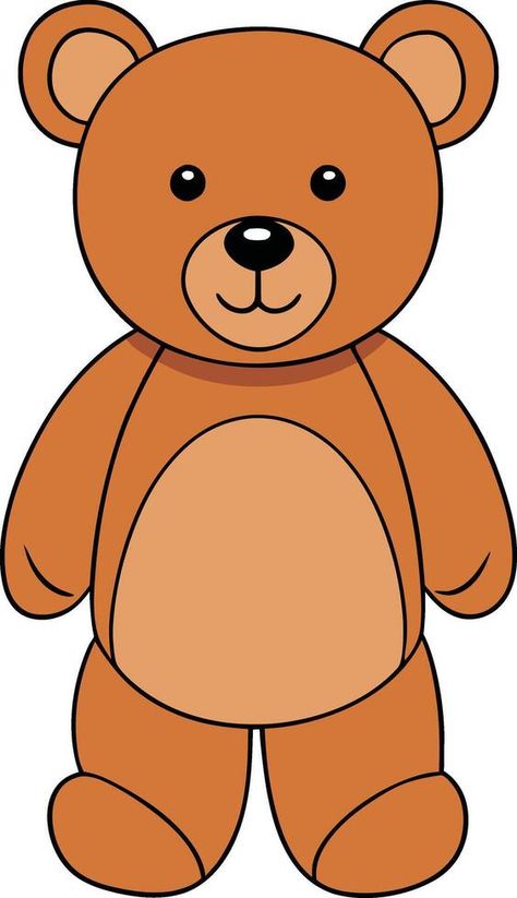 Teddy Bear Printable, Cartoon Teddy Bear, Teddy Bear Cartoon, Bear Standing, Preschool Activities Printable, Activities Printable, Teddy Bear Clipart, Bear Drawing, Bear Clipart