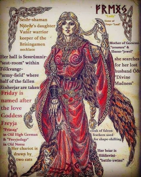 Freyja Norse Mythology, Norse Goddesses, Norse Goddess Of Love, Goddess Freya, Freya Goddess, Sea God, Norse Gods, Celtic Traditions, Norse Goddess