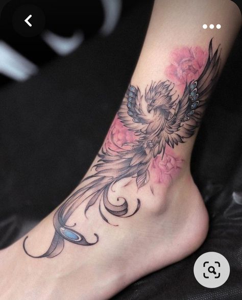 Ankle Tattoo Cover Up, Phoenix Tattoo Sleeve, Tato Phoenix, Butterfly Tattoos Images, Phoenix Tattoo Feminine, Small Phoenix Tattoos, Hip Tattoo Designs, Ankle Tattoos For Women, Beautiful Tattoos For Women