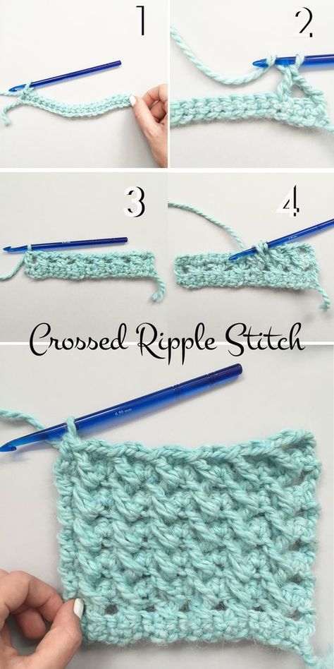 Crochet Ripple Stitch, Cats Crochet, Crochet Panels, Different Crochet Stitches, Ripple Stitch, شال كروشيه, Crochet Stitches Diagram, Easy Crochet Stitches, Crochet Easy