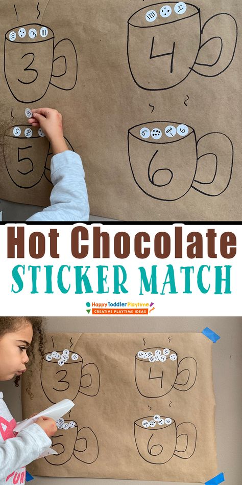 Hot Chocolate Lesson Plans For Preschool, Hot Cocoa Toddler Activities, Hot Cocoa Activities For Toddlers, Hot Chocolate Math Activities, Hot Coco Sensory Table, Chocolate Preschool Activities, Hot Chocolate Day At School, Preschool Hot Cocoa Activities, Hot Chocolate Activities For Toddlers