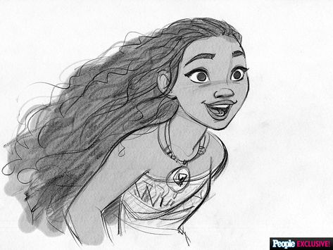 Meet the Next Disney Princess – and Get a First Look at Her Movie, Moana!| Walt Disney Company, Walt Disney Pictures Moana Sketches, Moana Concept Art, Concept Art Disney, Moana Art, Princess Sketches, Drawing Disney, Moana Disney, Disney Princess Moana, Cartoon Drawings Of People