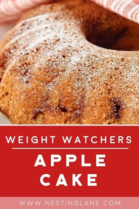 Ww Apple Cake, Weight Watchers Christmas Desserts, Weight Watchers Apple Pie, Weight Watchers Apple Recipes, Weight Watchers Cake Recipes, Weight Watchers Cake, Dense Cake, Healthy Apple Cake, Weight Watchers Food Points