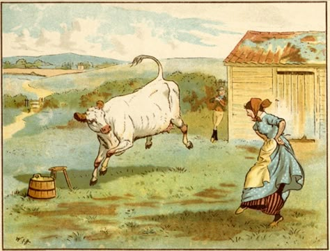 Milk Cow Aesthetic, Vintage Cow Illustration, Milk Maid Aesthetic, Maid Aesthetic, Romantic Medieval, Space Angels, Running Illustration, Farmhouse Printables, Children's Books Illustrations