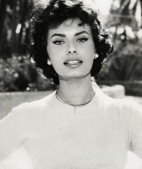 sophia lauren Vintage Short Hair, Carlo Ponti, 1950s Hairstyles, Sofia Loren, Hair Styles 2014, Haircuts For Wavy Hair, Best Short Haircuts, Sophia Loren, Beauty Icons