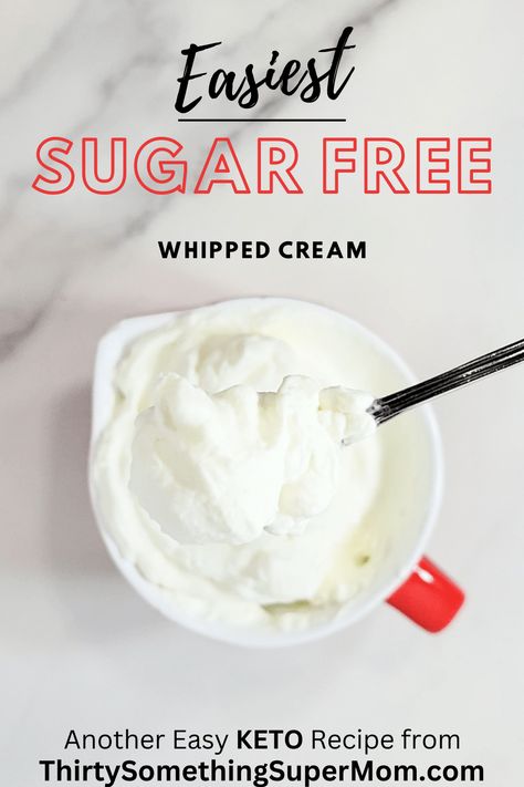 Stable Whipped Cream Frosting, Healthy Whipped Cream, Easy Whipped Cream Recipe, Stable Whipped Cream, Sugar Free Whipped Cream, Keto Whipped Cream, Whipped Cream Desserts, Sugar Free Recipes Desserts, Making Whipped Cream