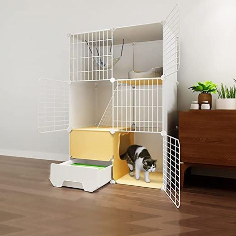 Cat Cages Indoor, Cat Playpen, Cat Cage, 3 Cats, Cat Cages, Diy Cat, Pet Cage, Cat Diy, Large Animals