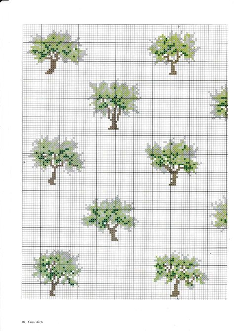 Multiple mini trees 2 of 2 Cross Stitch Trees, Cross Stitch Patterns Tree, Tree Cross Stitch Pattern, Olive Tree Cross Stitch Pattern, Free Tree Cross Stitch Pattern, Tiny Tree Cross Stitch, Willow Tree Cross Stitch Patterns, Wedding Cross Stitch, Embroidery Sampler