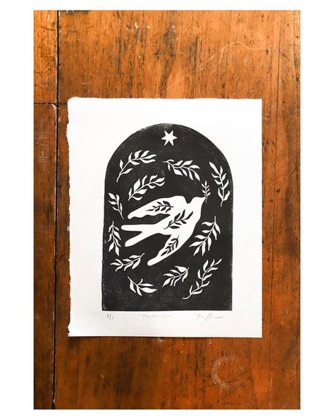 Linocut Art Christmas, Linocut Xmas Cards, Christmas Linoleum Prints, Linocut Business Card, Holiday Block Print, Nativity Linocut, Winter Block Print, Scandinavian Linocut, Holiday Printmaking