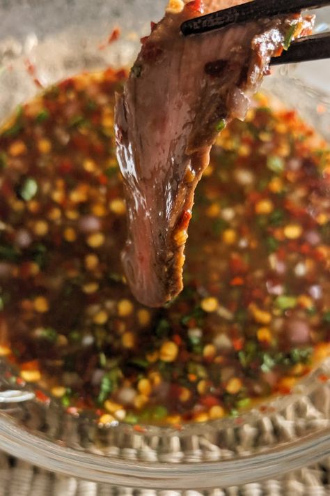 Thai Steak Sauce, Thai Steak Recipes, Lao Steak Marinade, Spicy Steak Recipes, Thai Marinade For Beef, Thai Steak Marinade, Spicy Steak Sauce, Thai Beef Marinade, Asian Steak Sauce