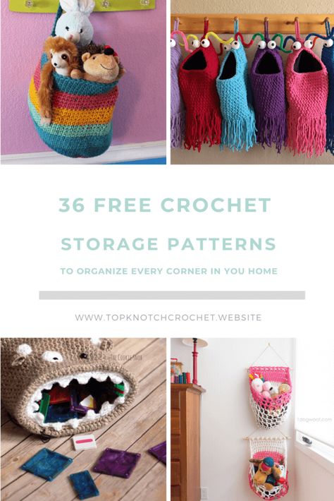 Crochet Storage Pattern, Storage Pattern, Stuffed Animal Holder, Baskets Crochet, Small Baskets, Crochet Project Free, Crochet Organizer, Crochet Cocoon, Crochet Storage Baskets