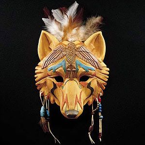 7-cherokee-clans Wolf Skull Aesthetic, Wolf Mask Anime, Wolf Skull Mask, Viking Mask, Native American Masks, Native American Wolf, Bear Mask, Wolf Mask, Animal Mask