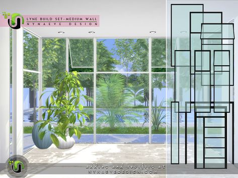 #Sims4CC #sims4 Custom Content // NynaeveDesign's Lyne Build Set II - Medium Walls // large windows Sims 4 Cc Large Windows, Sims 4 Cc Medium Windows, Ts4 Build Cc Windows, Sims4 Cc Build Mode, Ts4 Windows Cc, Sims 4 Windows And Doors Cc, Sims 4 Windows Cc, Sims4 Custom Content, Sims Furniture