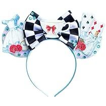 Alice In Wonderland Ears, Alice In Wonderland Mickey Ears, Resin Mickey Ears, Halloween Mickey Ears, Rose Gold Minnie Ears, Disney Mouse Ears, Alice In Wonderland Disney, Rainbow Sparkle, Princess Decorations