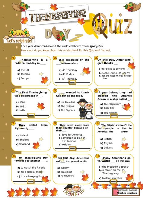 Thanksgiving Fun Facts, Thanksgiving Quiz, Thanksgiving Trivia Questions, Thanksgiving Questions, Trivia For Seniors, Quiz For Kids, Thanksgiving Trivia, Teaching Thanksgiving, Traditional Thanksgiving Dinner