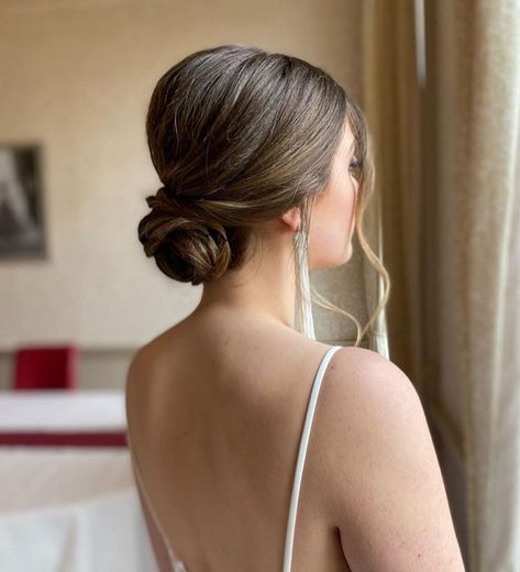 25 Stunning Wedding Hairstyles: The Ultimate 2024 Guide Smooth Chignon, Bride Hairstyles Low Bun, Wedding Low Buns, Wedding Chignon, Hairstyles Low Bun, Sleek Chignon, Formal Bun, Hairstyle Latest, Sleek Low Bun