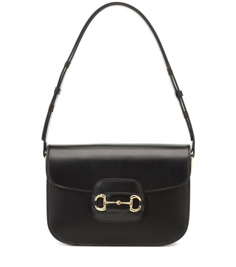 Gucci 1955 Leather Shoulder Bag - Gucci | Mytheresa Gucci Horsebit Bag 1955, Gucci Horsebit Bag, Gucci Bag Black, Aldo Gucci, Designer Things, Bag Closet, Dream Bags, Guccio Gucci, Bag Gucci