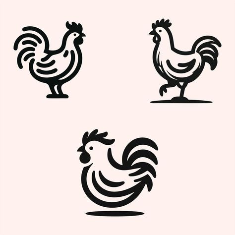 Beautiful cute chicken logo icon set sui... | Premium Vector #Freepik #vector #rooster-logo #chicken-symbol #hen-logo #chicken-logo-template Chicken Shop Logo, Chicken Logo Ideas, Hen Logo, Chicken Restaurant Logos, Chicken Bar, Chicken Icon, Burger Logo, Fried Chicken Restaurant, Chicken Vector