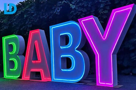 Led Letter Lights, Led Letters, Channel Letter Signs, Boys 1st Birthday Cake, Neon Box, Sign Board Design, Shop Signage, Acrylic Signage, Neon Lamp