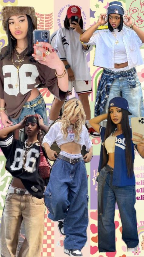 Kendrick Lamar And Sza Concert Outfit, 90s Rnb Outfit, 2000s Hiphop Fashion, 2000s Hip Hop Fashion Women, Hip Hop Music Festival Outfits, Rnb Aesthetic Outfit, Easy Concert Outfit, Rnb Outfit, 90s Fashion Hip Hop