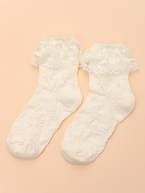 Socks Coquette, Coquette Socks, Lace Trim Socks, Princess Closet, Women Crew Socks, Outfit Formulas, Girl Closet, Lace Socks, Women Socks