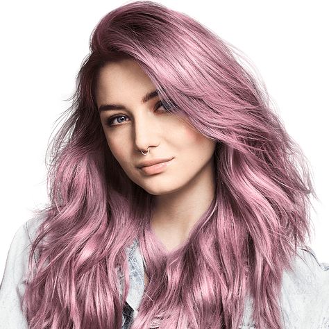 Mauve Hair Color, Mauve Hair, Bright Purple Hair, Dark Purple Hair, Dyed Hair Purple, Pink Hair Dye, Grey White Hair, Professional Hair Color, Dyed Red Hair