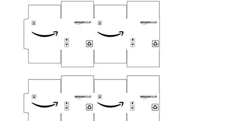 Amazon box template UK printed on BROWN card.pdf - Google Drive Amazon Box Printable, Amazon Box Template, Box Printable, Amazon Box, Mini Box, Shipping Boxes, Packing Boxes, Box Template, Google Drive