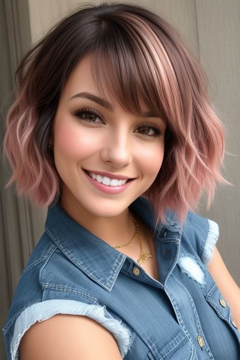 copper hair | hairstyles | copper hair with shadow root Rose Gold Balayage Short Hair, Short Copper Hair With Dark Roots, Rose Gold Hair Short, Rose Gold Pixie Hair, Fall Bob Hair Color, Spring Hair Color Blonde, Short Hair Back, Short Red Hair, Extension Hair