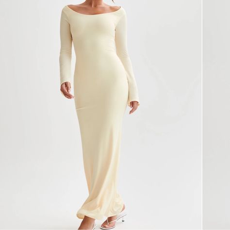 Millicent Slinky Long Sleeve Maxi Dress - Lemon Brand New Size Small Original Price-$95 Elegant Long Sleeve Dresses, Yellow Long Sleeve Dress, Meshki Dresses, Womens Yellow Dress, Lemon Color, Rose Gown, Random Clothes, 2019 Style, Fall Winter Dresses